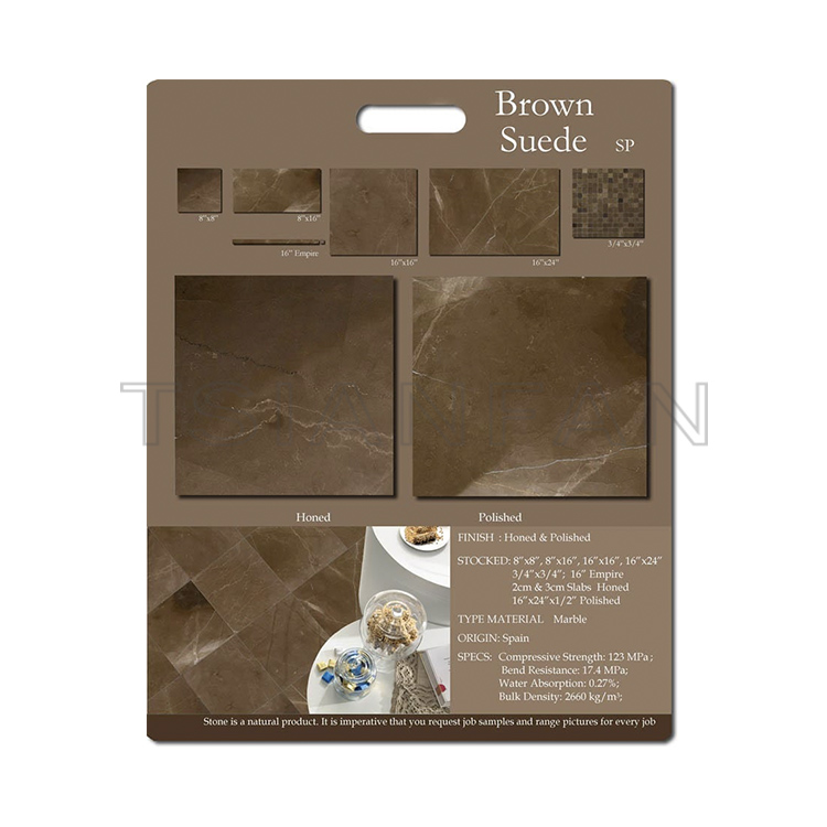 High quality mdf panel marble stone sample board PF005-11