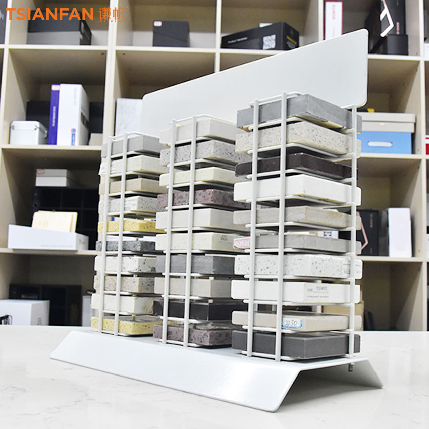 High Quality Metal Sample Quartz Ceramic Tile Countertop Stone Display Rack - Image 3