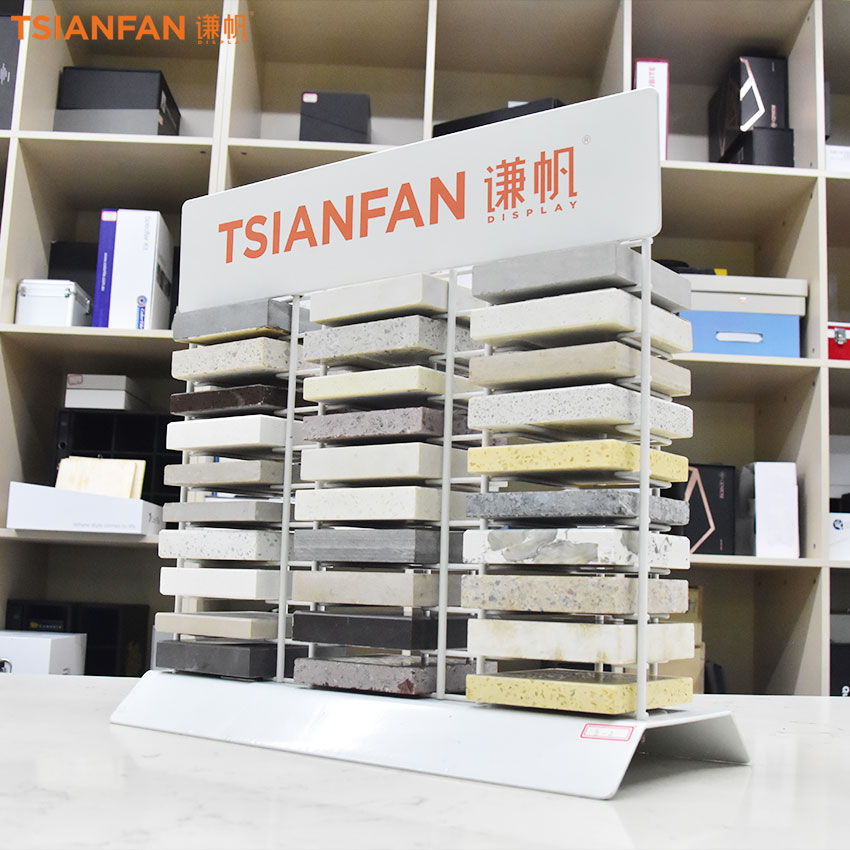 High Quality Metal Sample Quartz Ceramic Tile Countertop Stone Display Rack - Image 2