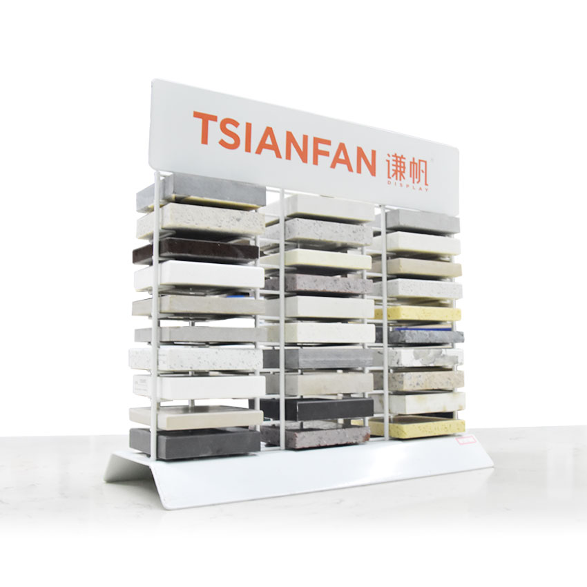 High Quality Metal Sample Quartz Ceramic Tile Countertop Stone Display Rack