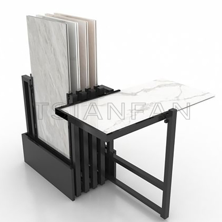 push-pull rotating quartz stone floor stand