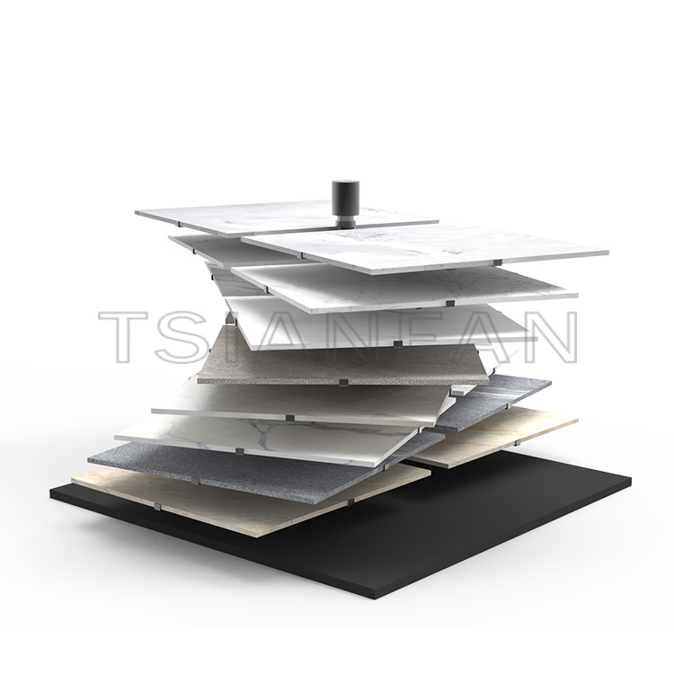 High Quality Quartz Stone Tile Sample Board Desktop Show Rack Wall Mounted Tile Display Panels-SG048 - Image 3