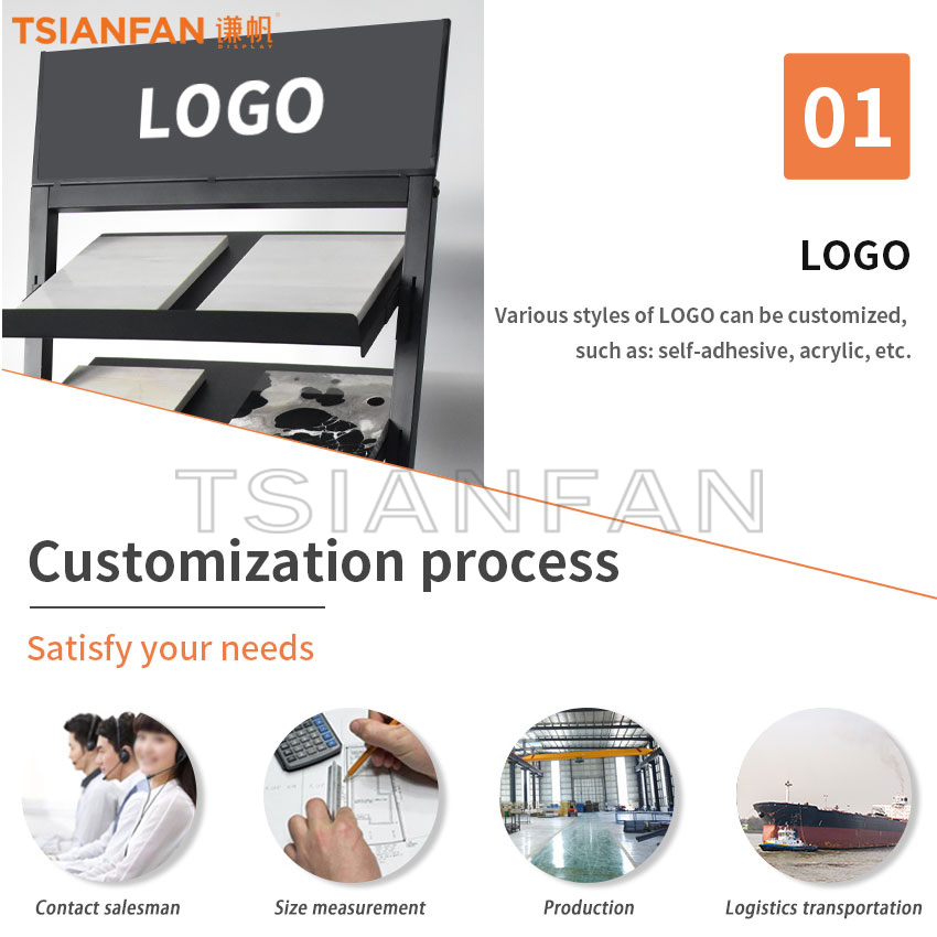 Hot Sale Granite Marble Ceramic Tile Stone Sample Floor display Standing rack - Image 4