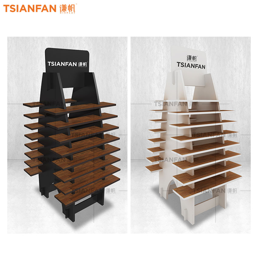 Hot Sale Steel Custom Hardwood Type Wooden Floors Tile Display Rack - Image 2