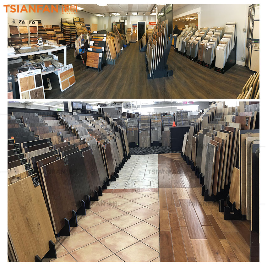 Hot Sale Steel Custom Hardwood Type Wooden Floors Tile Display Rack - Image 4