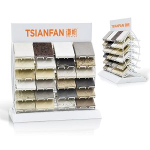 Hot Selling Metal Desk both sides tile Quartz Marble Stone Countertop display stand