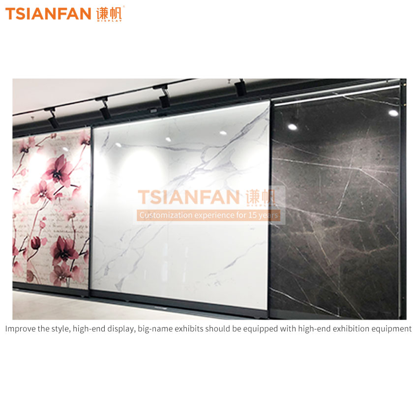 Large rock slab sintered Stone porcelain push-pull display frame Kitchen Contertop - Image 2