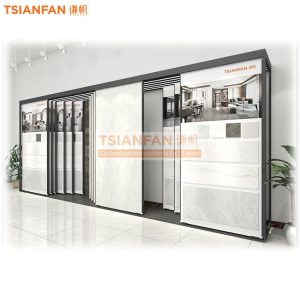 Large rock slab sintered Stone porcelain push-pull display frame Kitchen Contertop