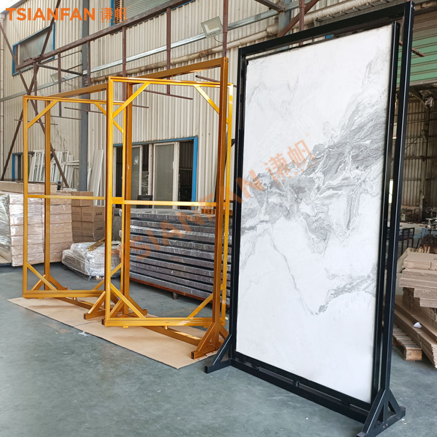 Large tile board display rack factory showroom metal sample panel granite stone slab rock - Image 2