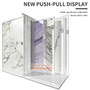 Large tile Board push pull display rack level display frame