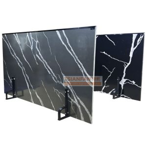 Large tile Natural stone board floor Metal Customize display rack