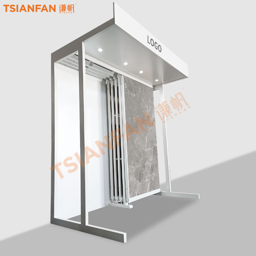 Large tile stone board hanging sliding display rack Steel display frame Kitchen Contertop - Image 2