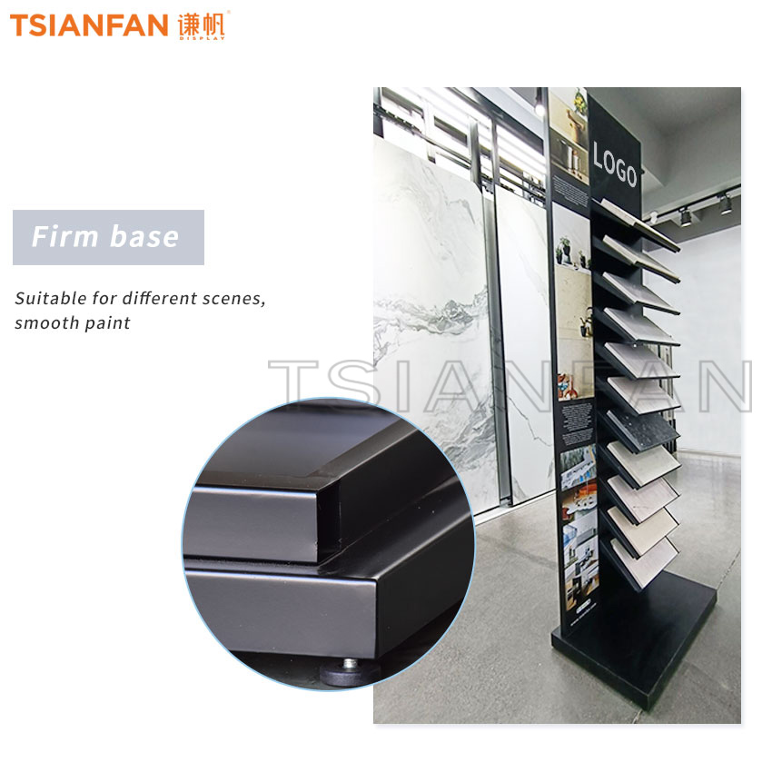 Marble Ceramic Tile Quartz Floor Display Stand Showroom Steel Stone - Image 4