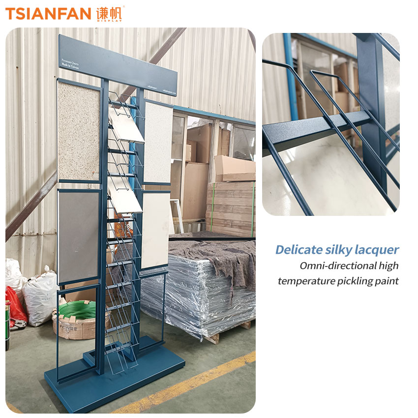 Marble Granite Quartz Tile Stone Display Rack Waterfall Floor Metal Standing SRL138 - Image 2
