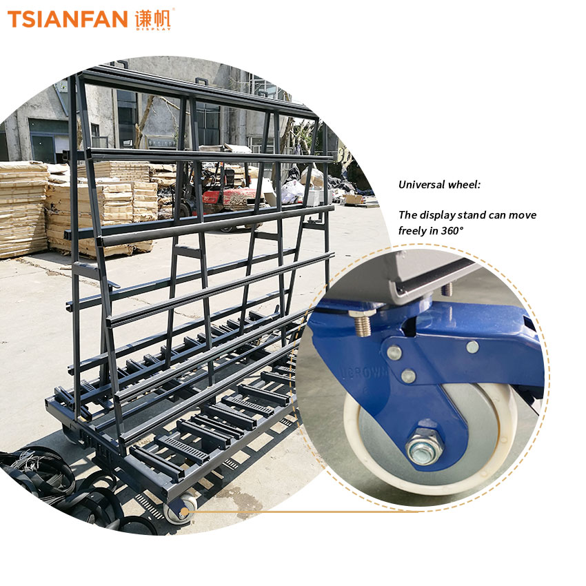 Marble Granite Stone slab display rack double sided A-frame transport cart - Image 4