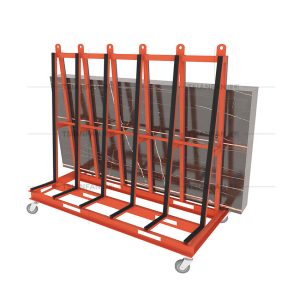 Marble Granite Stone slab display rack double sided A-frame transport cart