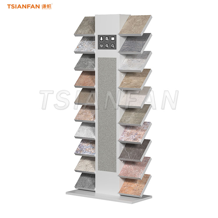 marble stone display stand flooring display racks-SW348
