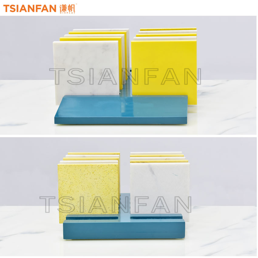 Mdf Tabletop Tile Quartz Sample Display Stand New Design Modern Ceramic Tile Rack - Image 2