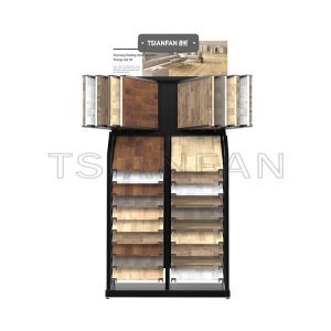 Modern Design Customize wood flooring sample page turning combination display -WZ7003