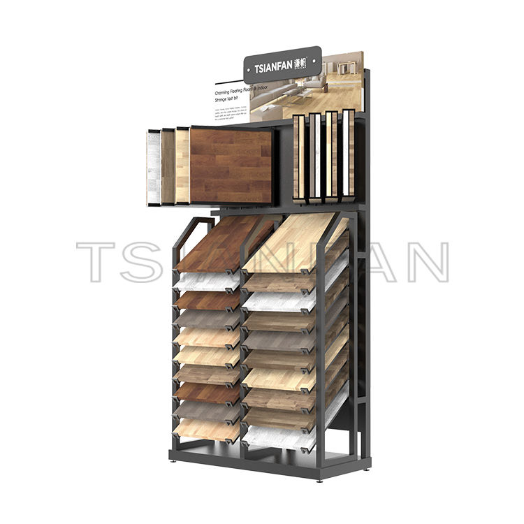 Modern Design Customize wood flooring sample page turning combination display -WZ7003 - Image 3