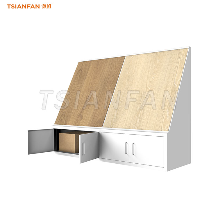 Modern Integrated Wood Flooring Display & Storage Cabinet - Image 3