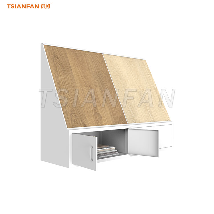 Modern Integrated Wood Flooring Display & Storage Cabinet