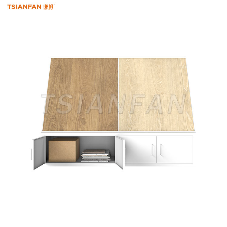 Modern Integrated Wood Flooring Display & Storage Cabinet - Image 2