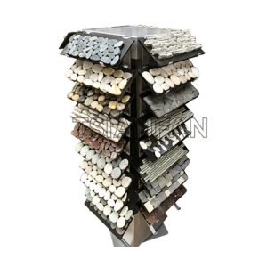 Mosaic cobblestone boards can rotate multi-layer waterfall display cabinets-ML049