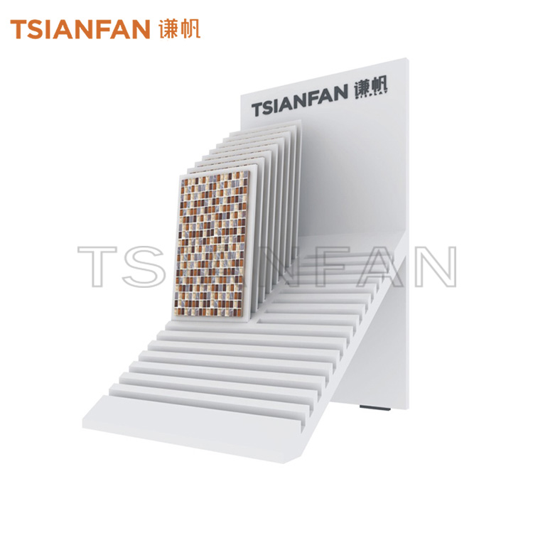 Recline mosaic sample countertop waterfall display rack made in china Loose Tiles displays-mt924 - Image 2