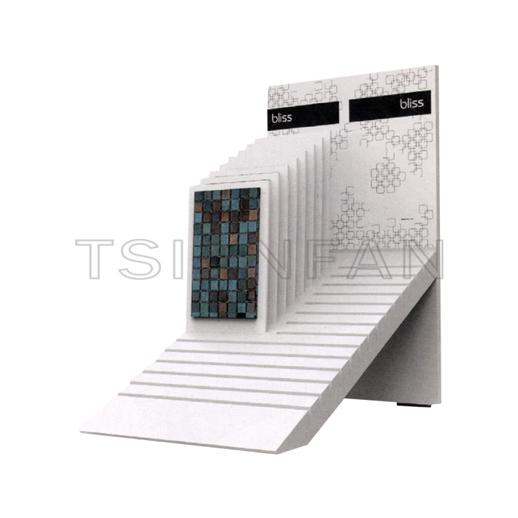 Recline mosaic sample countertop waterfall display rack made in china Loose Tiles displays-mt924 - Image 3