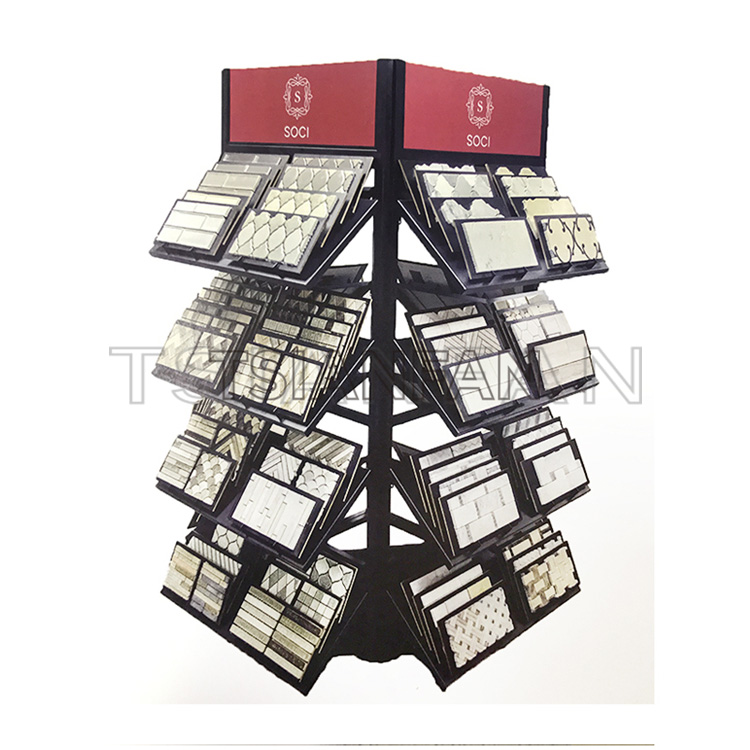 mosaic sample rotating display rack Natural stone Metal ceramic tile board multilayer display frame ML005