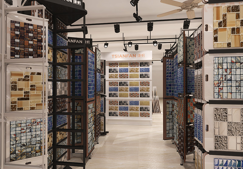 Mosaic tile display showroom 4