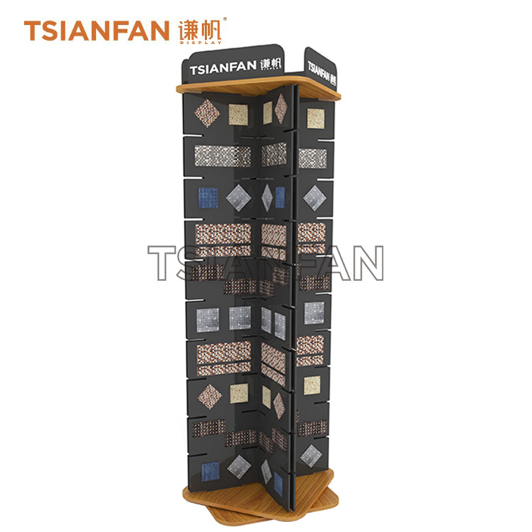 mosaic showroom sample display stand,you can rotate tower Loose Tiles displays-MZ2002 - Image 3