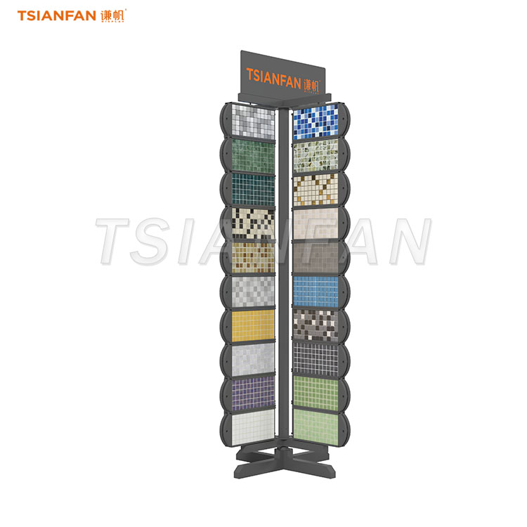 mosaic tile display rack black display stand-MM016