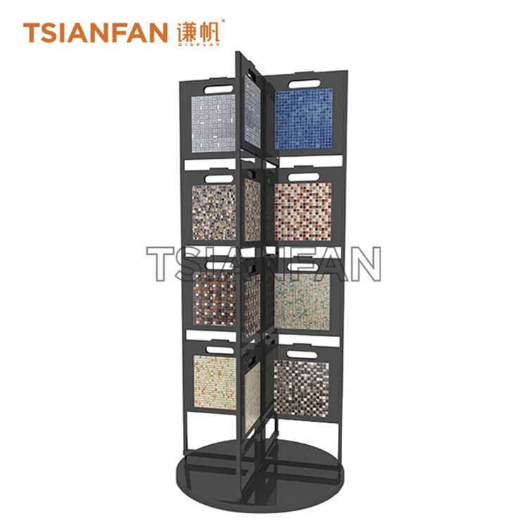 Mosaic tile page turning rotating display frame-MZ2063