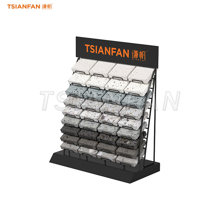 natural stone display rack metal display rack Europe-SRT066