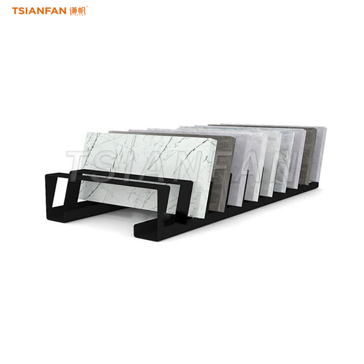 natural stone metal display rack sample stone countertop display rack - Image 2