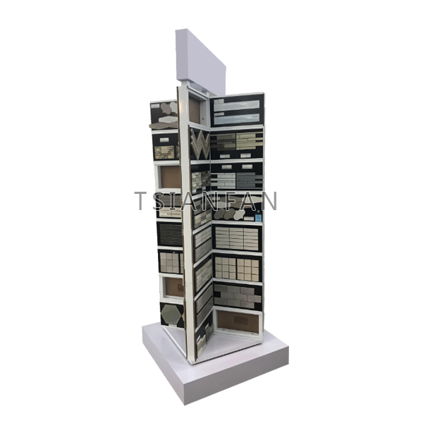 Natural Stone Mosaic tile sample rotating display frame Marble Granite steel stand MZ1005