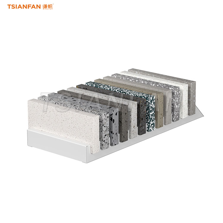 nature stone metal display rack desktop display stand-SRT806 - Image 3