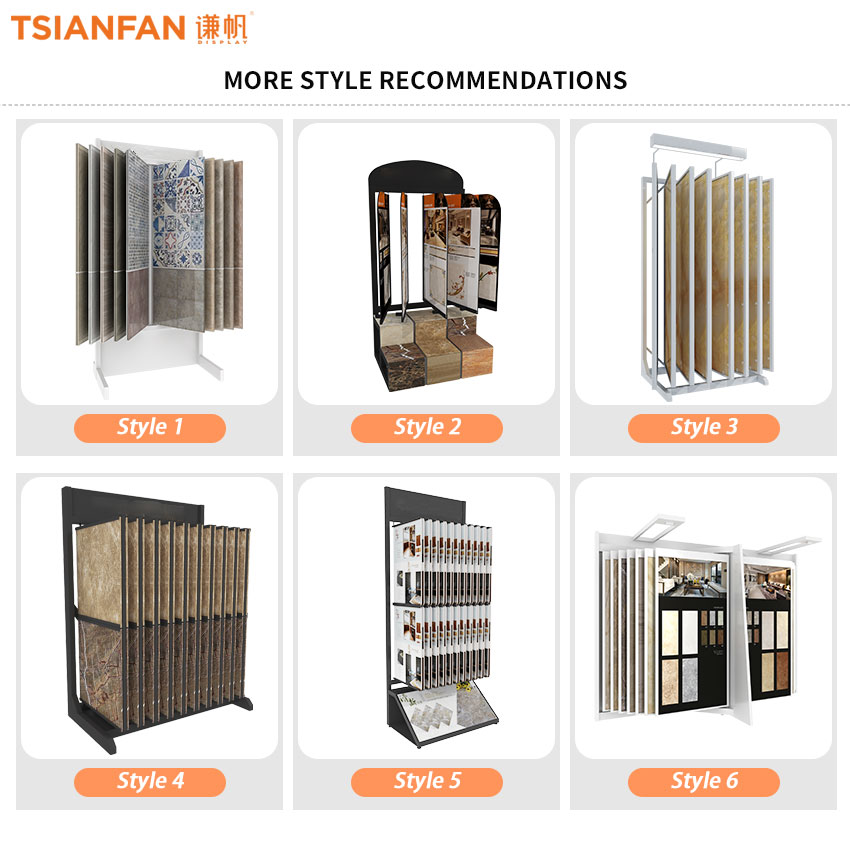 New Arrival Sample Ceramic Tile Wood Floor page turning Display Stand FYF004-1 - Image 5