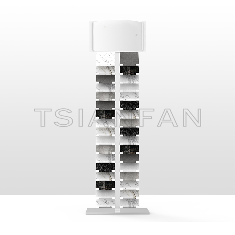 New custom waterfall type artificial stone quartz stone tile floor between walls stand display stand -SRL015 - Image 3