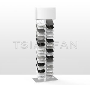 New custom waterfall type artificial stone quartz stone tile floor between walls stand display stand -SRL015