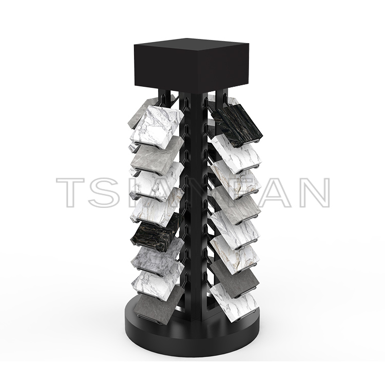 New design marble stone natural stone sample rotating display stand srt3014 - Image 2