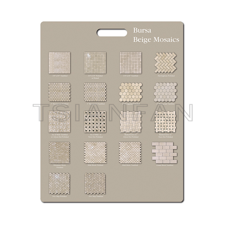 New design Mosaic tile sample MDF display board PF005-20