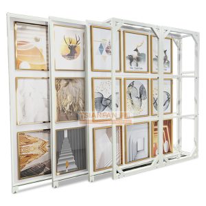 New design showroom photo frame metal for Detachable art painting display rack