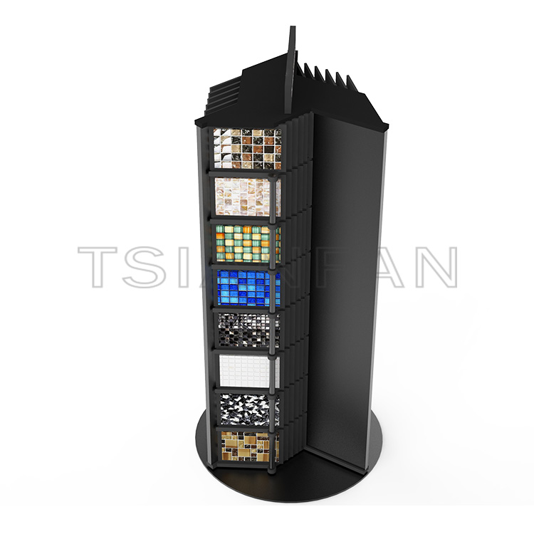New design stereoscopic rotating mosaic metal display rack-MZ2109 - Image 3