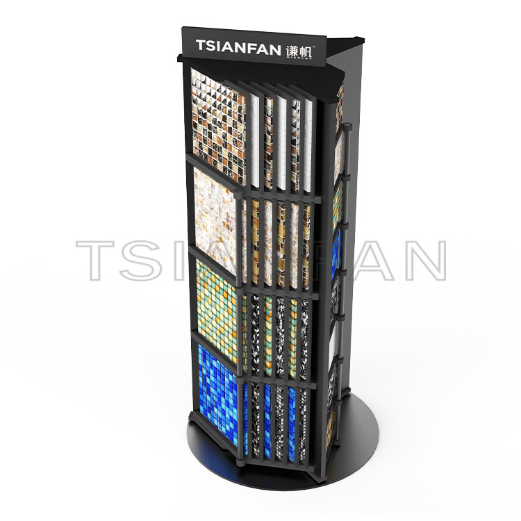 New design stereoscopic rotating mosaic metal display rack-MZ2109 - Image 2
