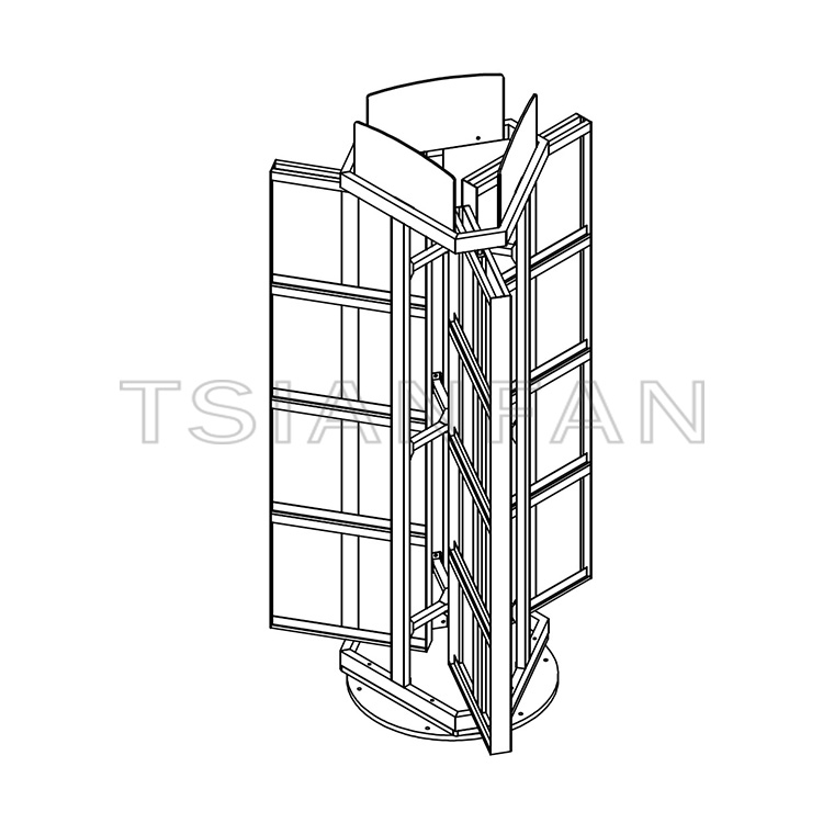 New design stereoscopic rotating mosaic metal display rack-MZ2109 - Image 4