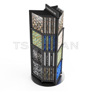 New design stereoscopic rotating mosaic metal display rack-MZ2109