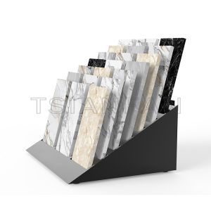 New Design Waterfall Marble Tile Table top display shelf-SRT845